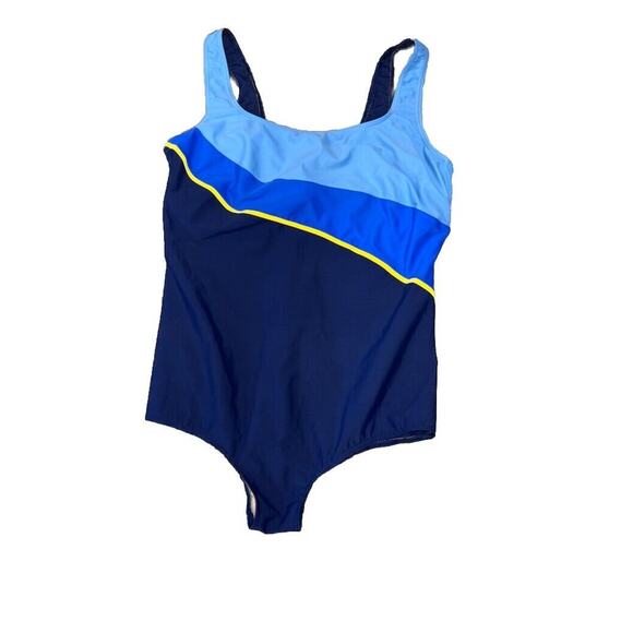 FANTASIZER Women's Navy Blue One-Piece Swimsuit Size 24W- Preloved - Picture 1 of 8